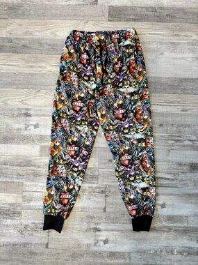 Ed Hardy Graphic Fleece Pull On Jogger Lounge Pants Men's Medium Skull P23
